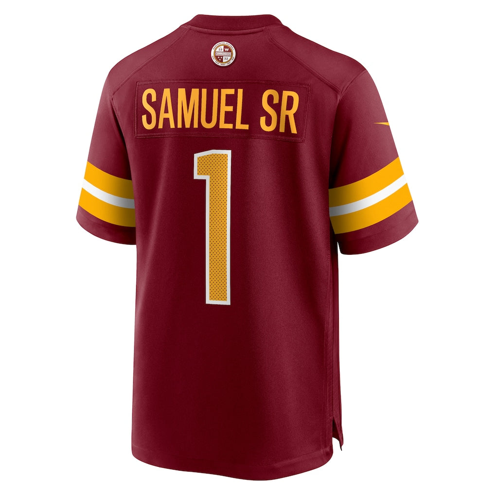 W.Commanders #1 Deebo Samuel Sr Burgundy Game Player Jersey football jersey product view 1