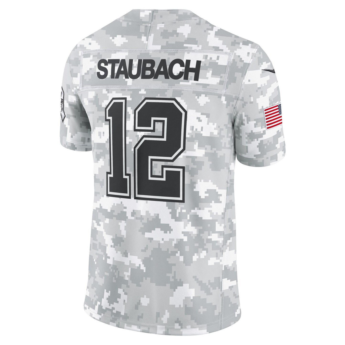 Roger Staubach Dallas Cowboys 2024 Salute to Service Retired Limited Jersey - Arctic Camo football jersey product view 3