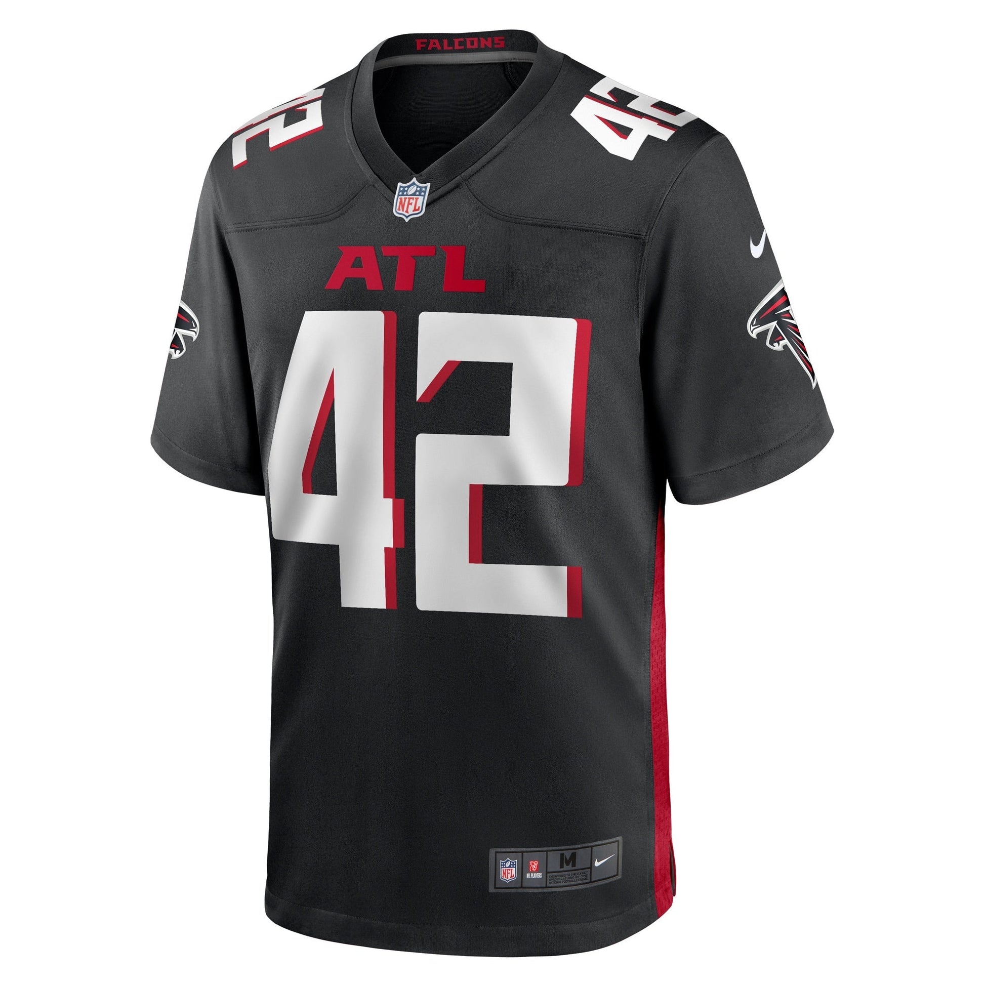 Godwin Igwebuike Atlanta Falcons Game Jersey - Black football jersey product view 2
