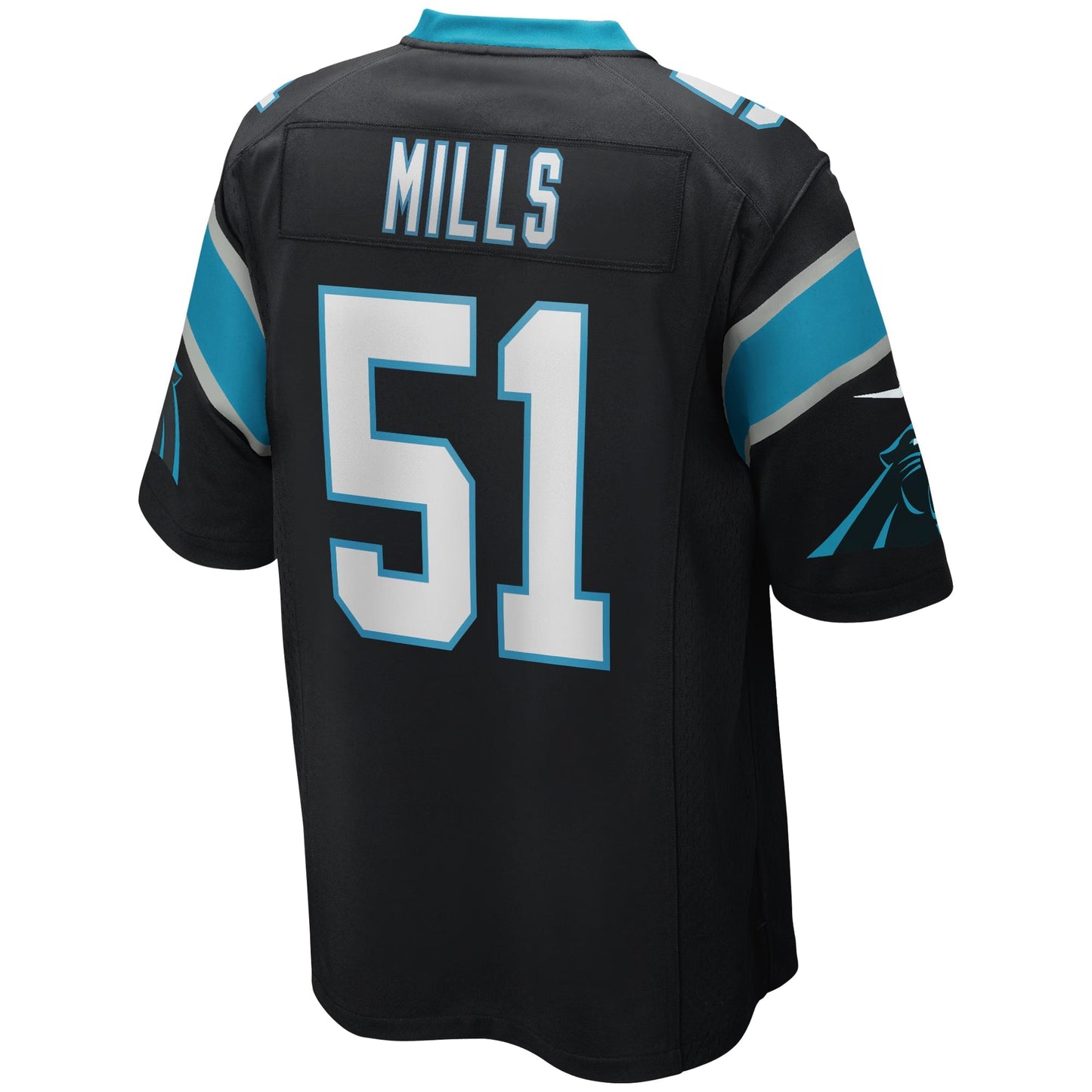 Carolina Panthers Sam Mills Black Game Retired Player Jersey football jersey product view 1
