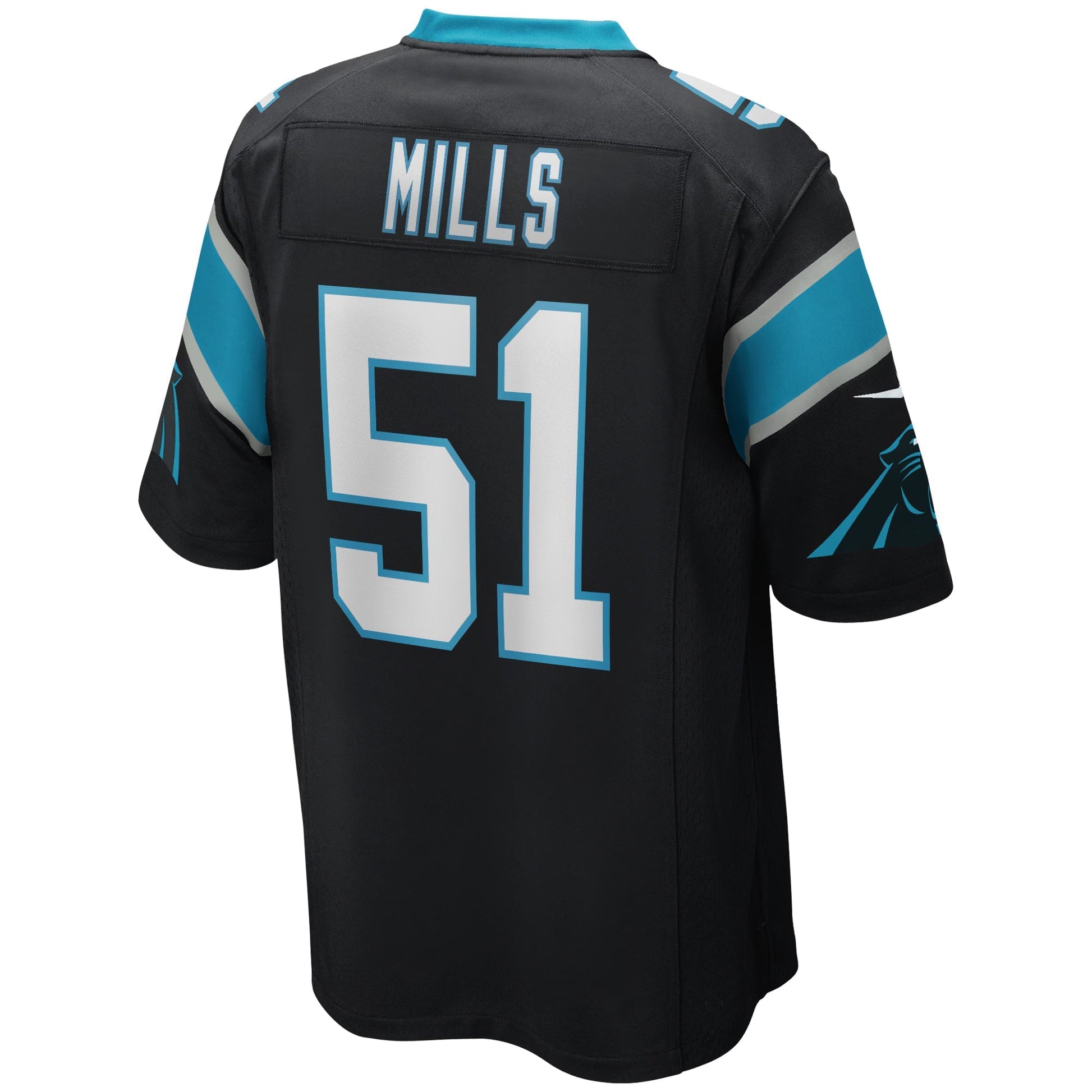 Carolina Panthers Sam Mills Black Game Retired Player Jersey football jersey product view 1