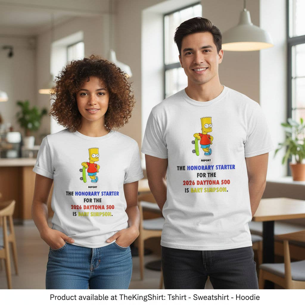 Honorary Starter For the 2026 Daytona 500 Is Bart Simpson Unisex T-shirt, Sweatshirt, Hoodie, Long Sleeve Tee - T-Shirt, Sweatshirt, Hoodie