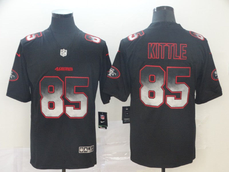 Men's San Francisco 49ers #85 George Kittle Black Team Game Jersey1 football jersey product view 1