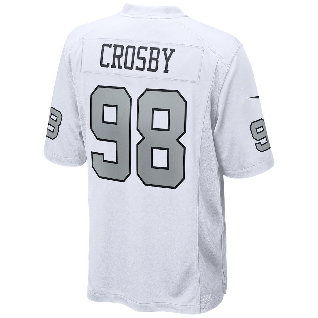 LV.Raiders #98 Maxx Crosby White Alternate Game Jersey football jersey product view 1