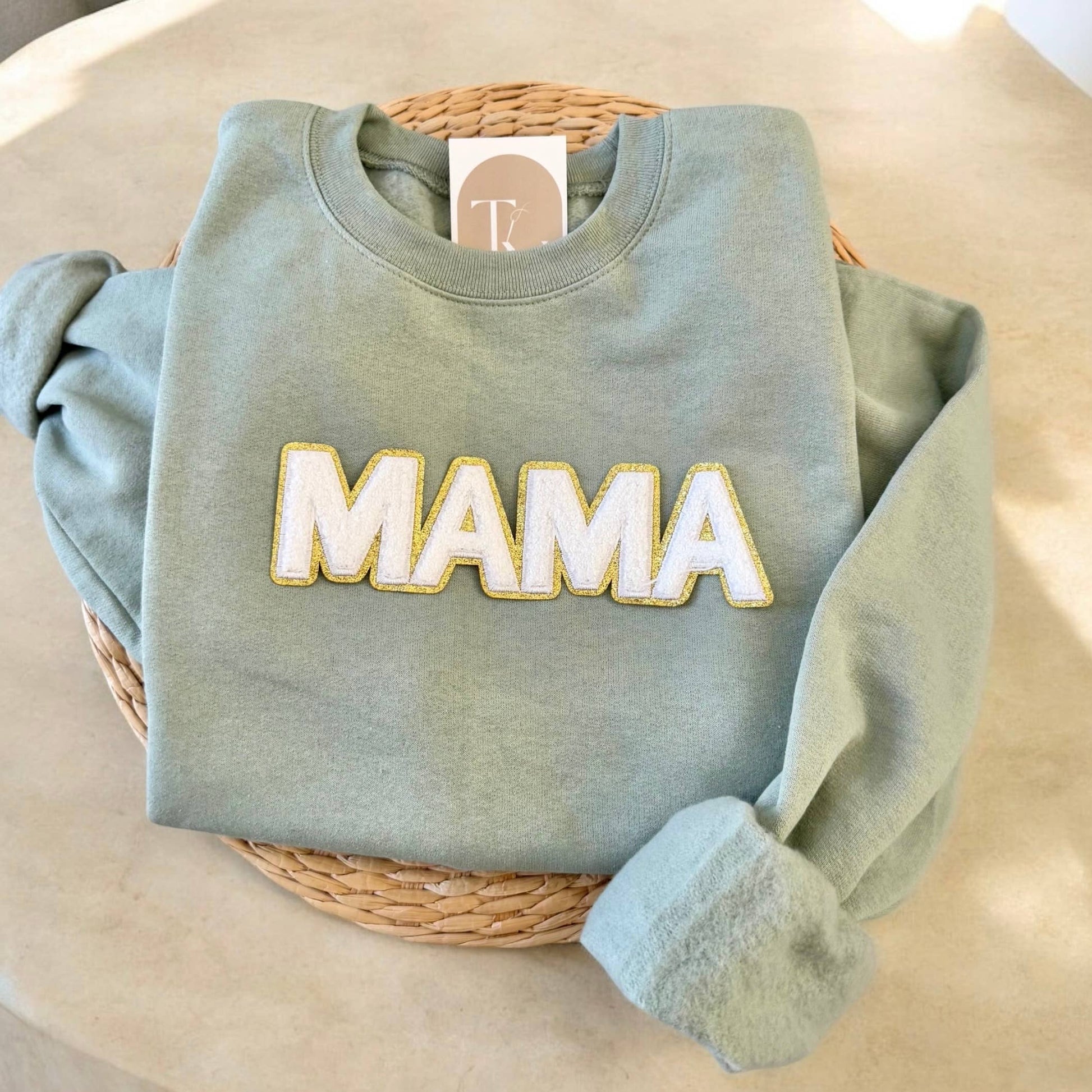 Chenille Mama Crewneck Sweatshirt, MotherS Day Gifts Unisex T-shirt, Sweatshirt, Hoodie, Long Sleeve Tee - T-Shirt, Sweatshirt, Hoodie