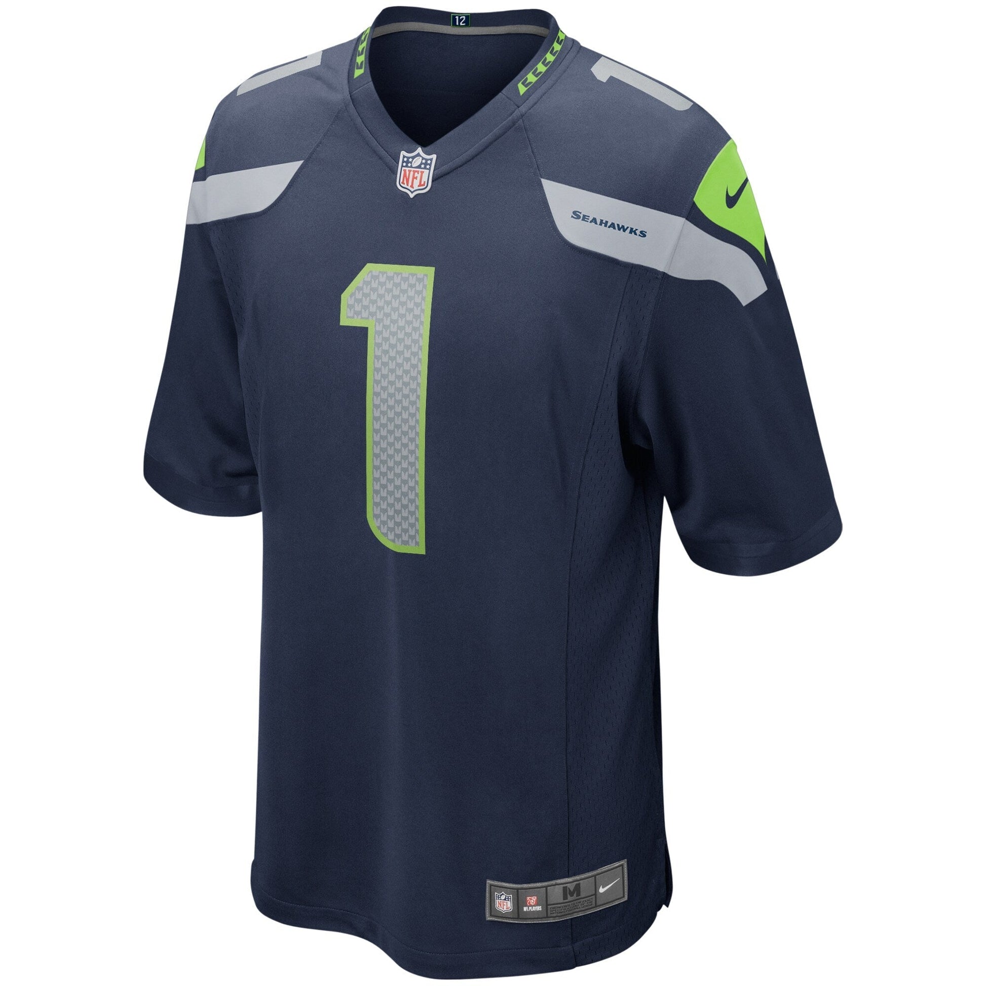 Warren Moon Seattle Seahawks Game Retired Jersey - College Navy football jersey product view 2