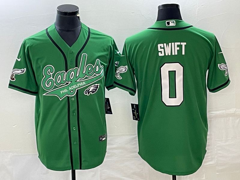 Men's Philadelphia Eagles D'Andre Swift Kelly Green Game Jersey Joint Edition football jersey product view 1