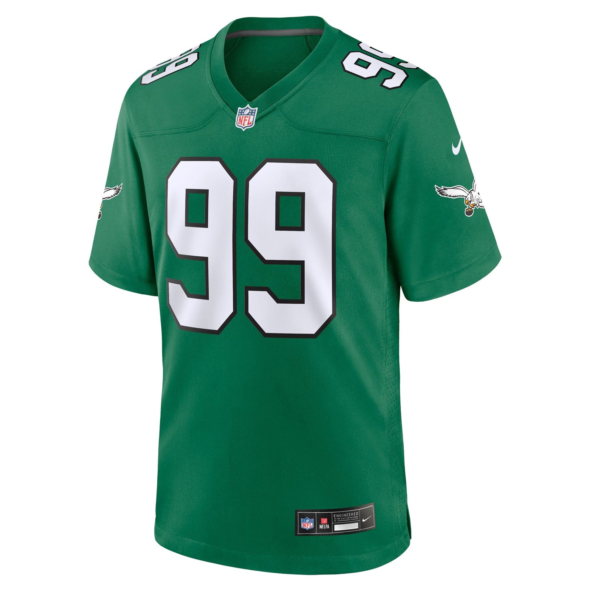 Philadelphia Eagles Jerome Brown Kelly Green Retired Player Alternate Game Jersey football jersey product view 2