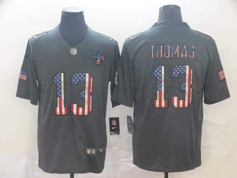 Men's New Orleans Saints Michael Thomas #13 Black Alternate Game Jersey1 football jersey product view 1