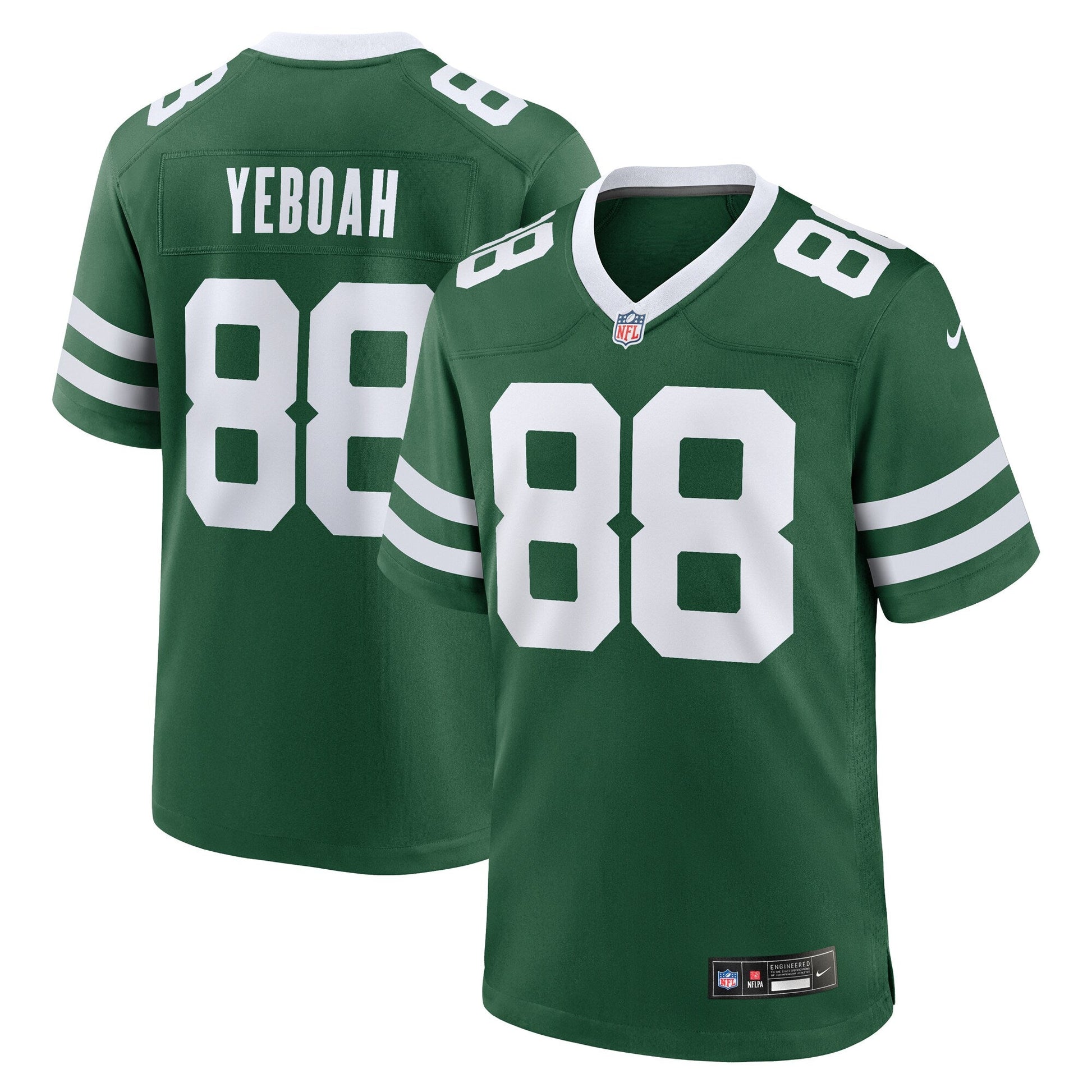 Kenny Yeboah New York Jets Team Game Jersey - Legacy Green football jersey product view 1