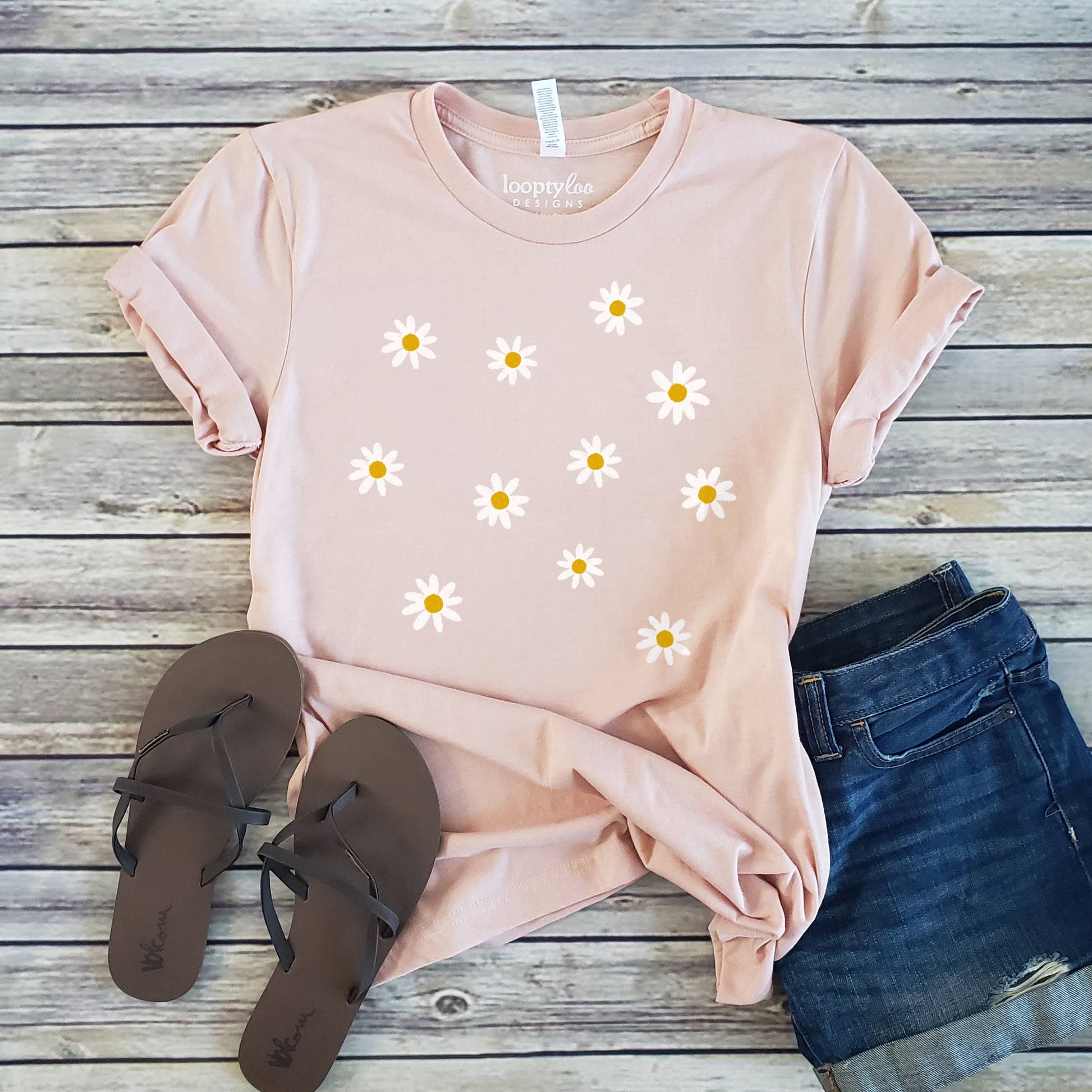 Daisies | Floral | Sizes XS-2XL Unisex T-shirt, Sweatshirt, Hoodie, Long Sleeve Tee - T-Shirt, Sweatshirt, Hoodie