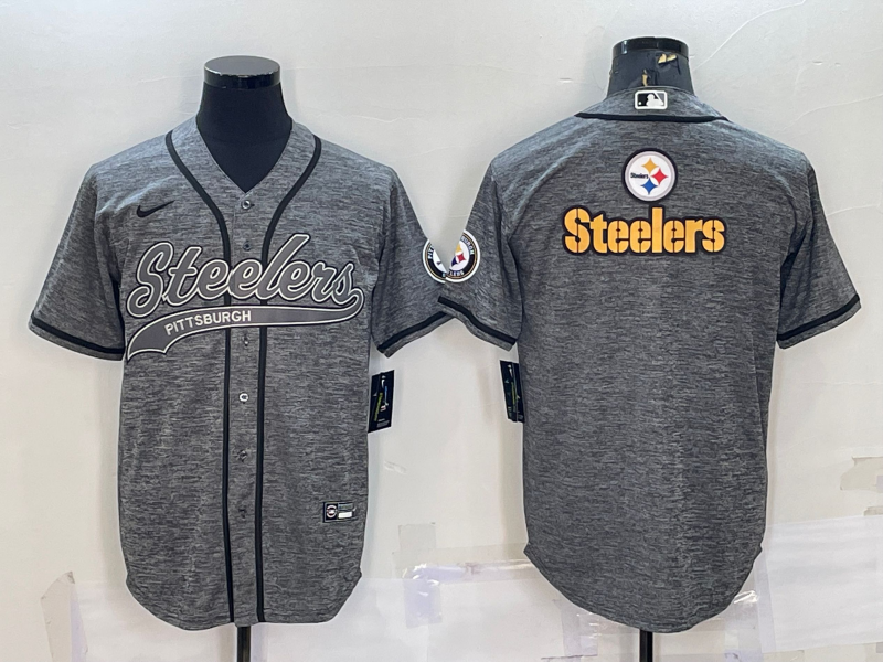 Men's Pittsburgh Steelers Gray Fashion Jersey football jersey product view 1