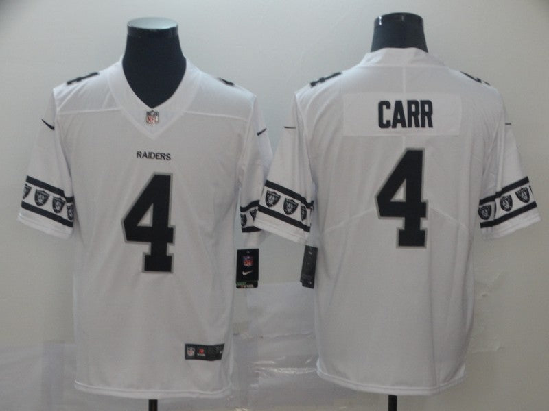 Men's Las Vegas Raiders Derek Carr #4 White Game Jersey1 football jersey product view 1