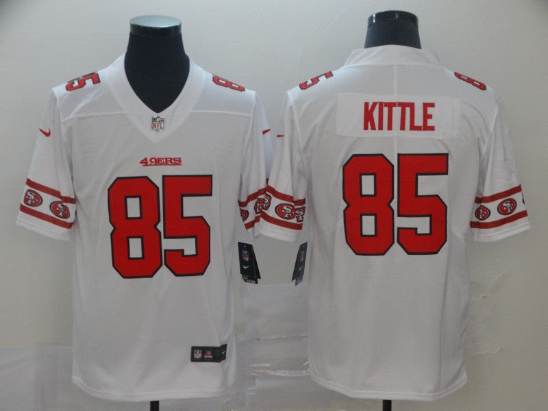 Men's San Francisco 49ers #85 George Kittle White Player Game Jersey1 football jersey product view 1