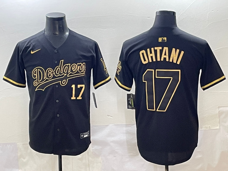 Men's Los Angeles Dodgers Shohei Ohtani Black Alternate Team Player Jersey baseball jersey product view 1