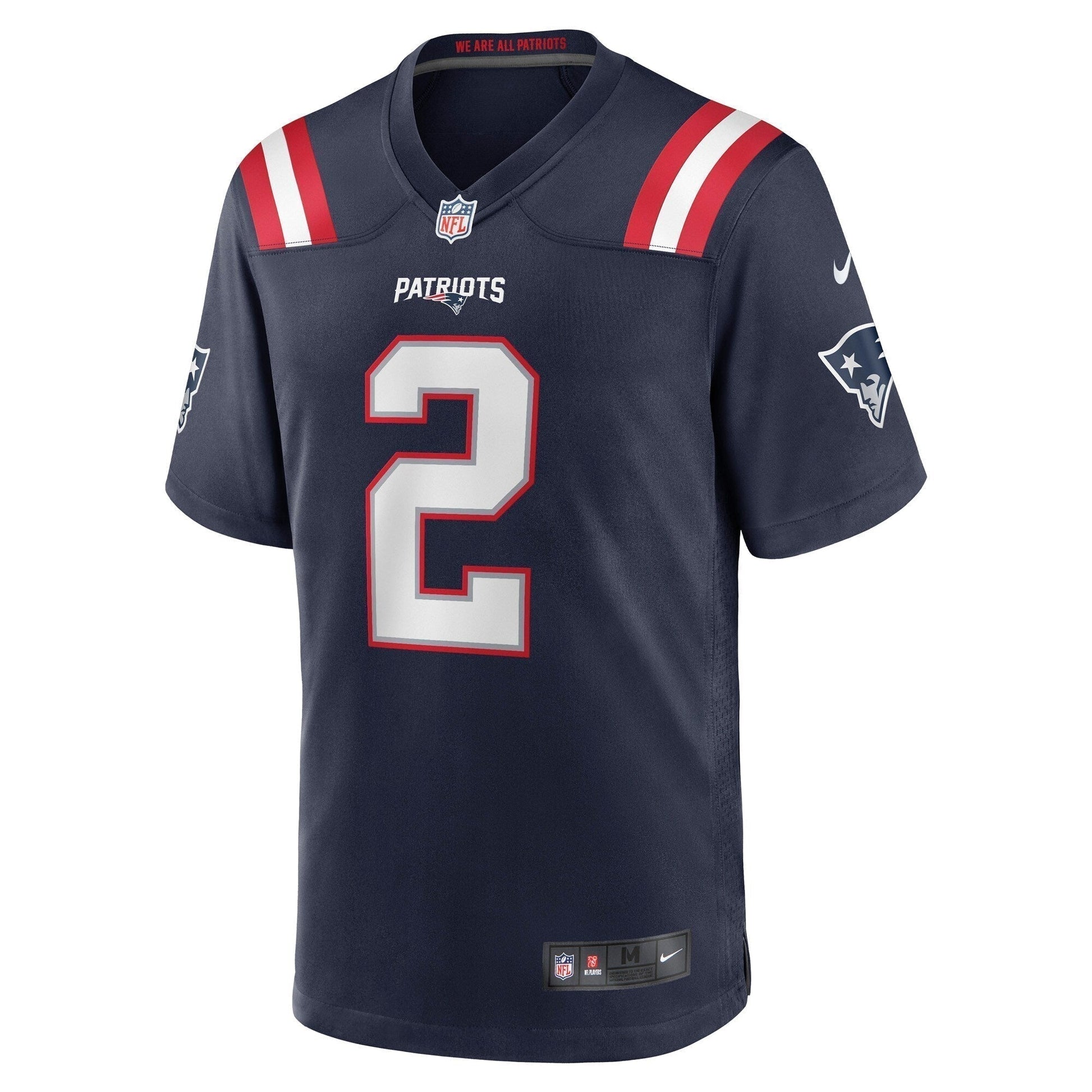 Jalen Mills New England Patriots Game Jersey - Navy football jersey product view 2