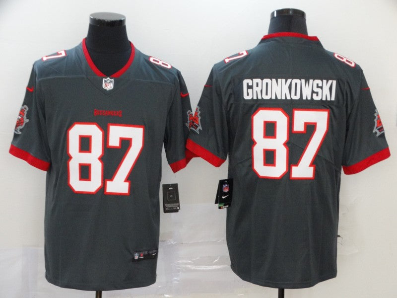 Men's Tampa Bay Buccaneers Rob Gronkowski #87 Gray Vapor Limited Jersey1 football jersey product view 1