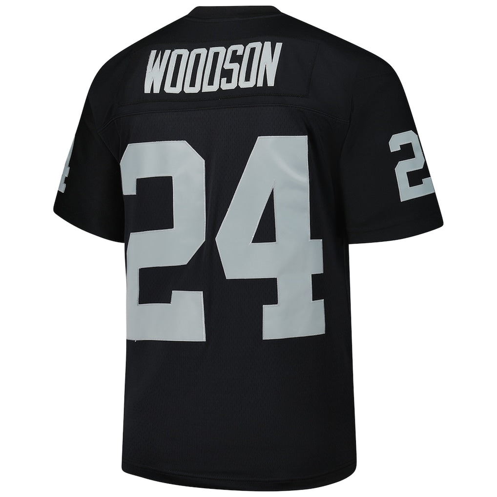 LV.Raiders #24 Charles Woodson Black Legacy Replica Jersey football jersey product view 1