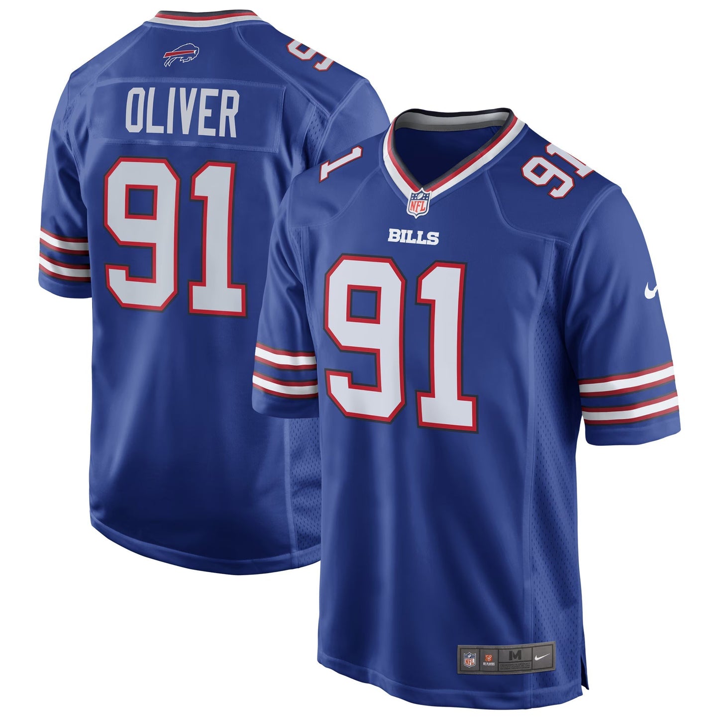 Buffalo Bills Ed Oliver Royal Team Game Player Jersey football jersey product view 1