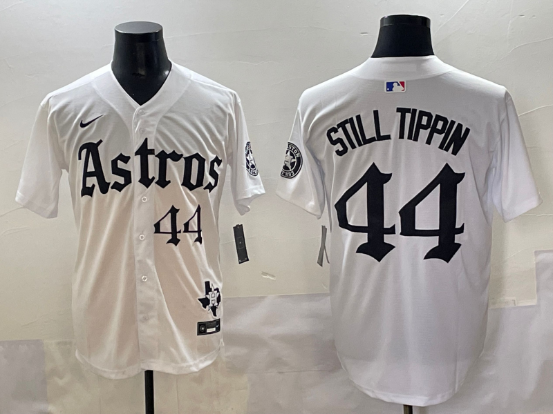 Men's Houston Astros Still Tippin White Team Player Jersey baseball jersey product view 1