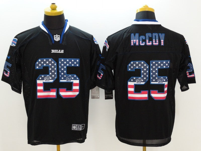 Men's Buffalo Bills LeSean McCoy #25 Black Game Jersey1 football jersey product view 1