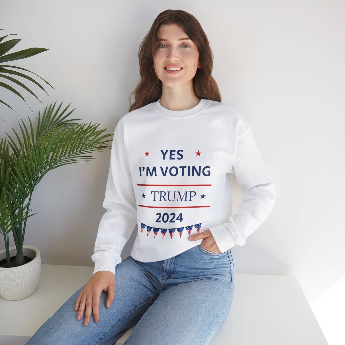 Voting Trump 2024 Sweatshirt Presidential Campaign Apparel Unisex T-shirt, Sweatshirt, Hoodie, Long Sleeve Tee - T-Shirt, Sweatshirt, Hoodie