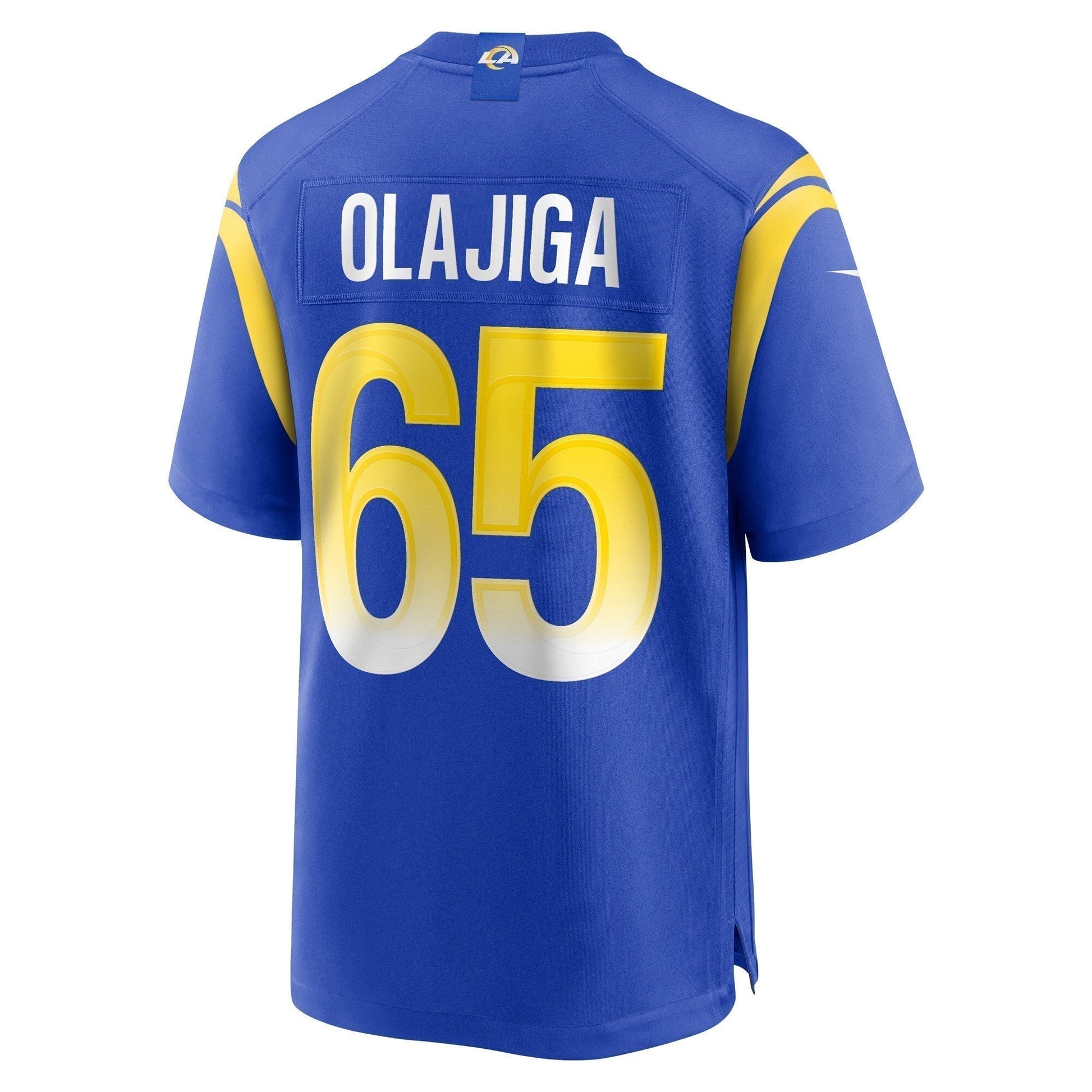 David Olajiga Los Angeles Rams Game Jersey - Royal football jersey product view 3