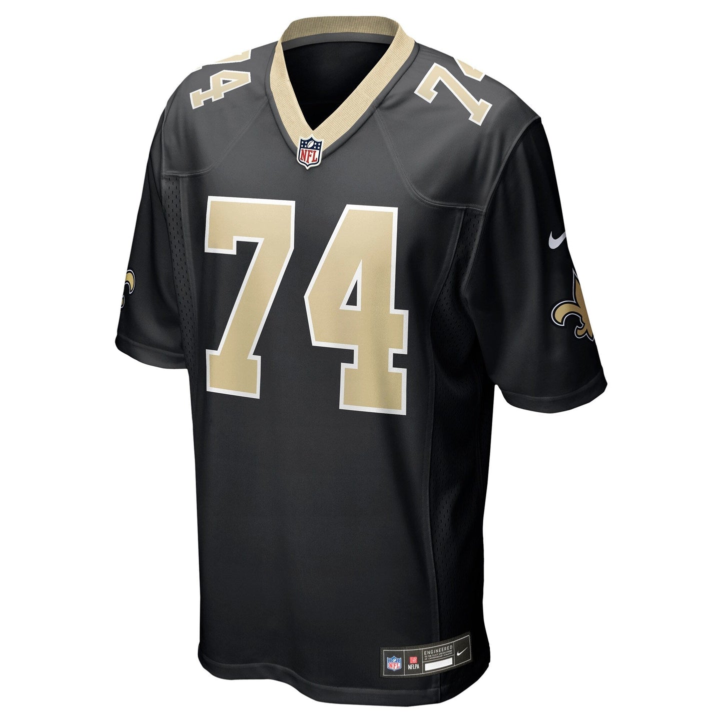 New Orleans Saints Xavier Truss Black Team Game Jersey football jersey product view 1