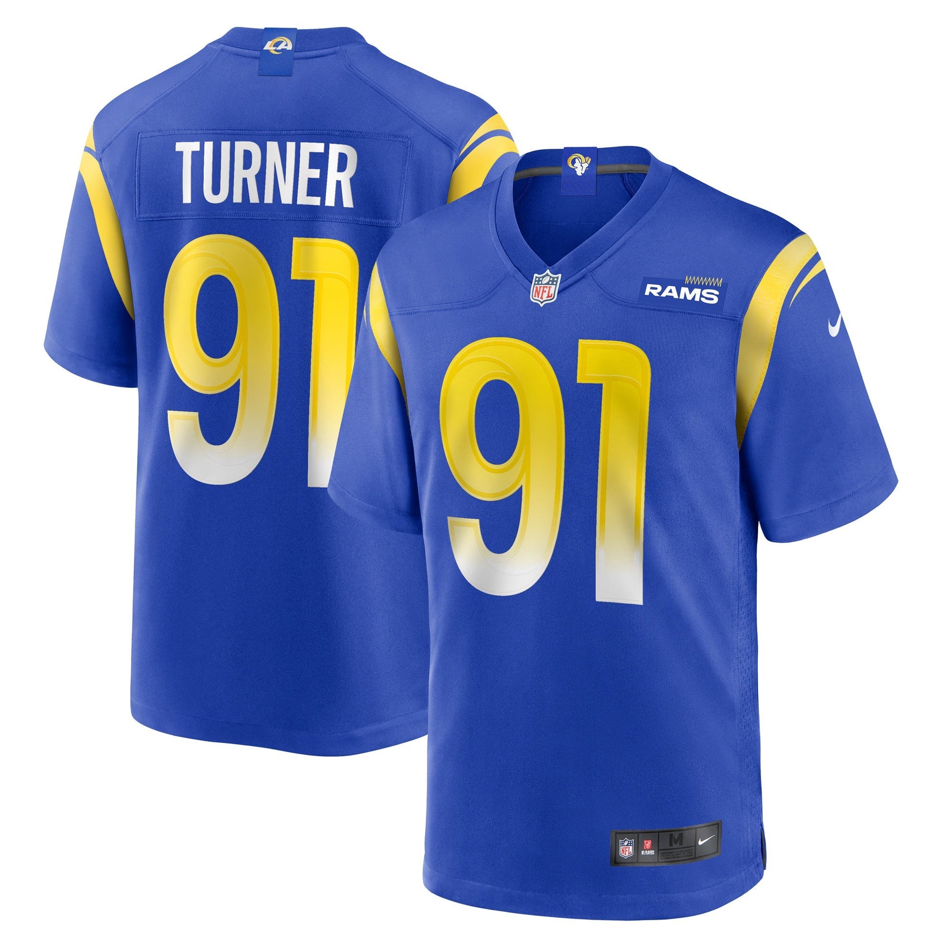 Los Angeles Rams Kobie Turner Royal Home Game Jersey football jersey product view 1