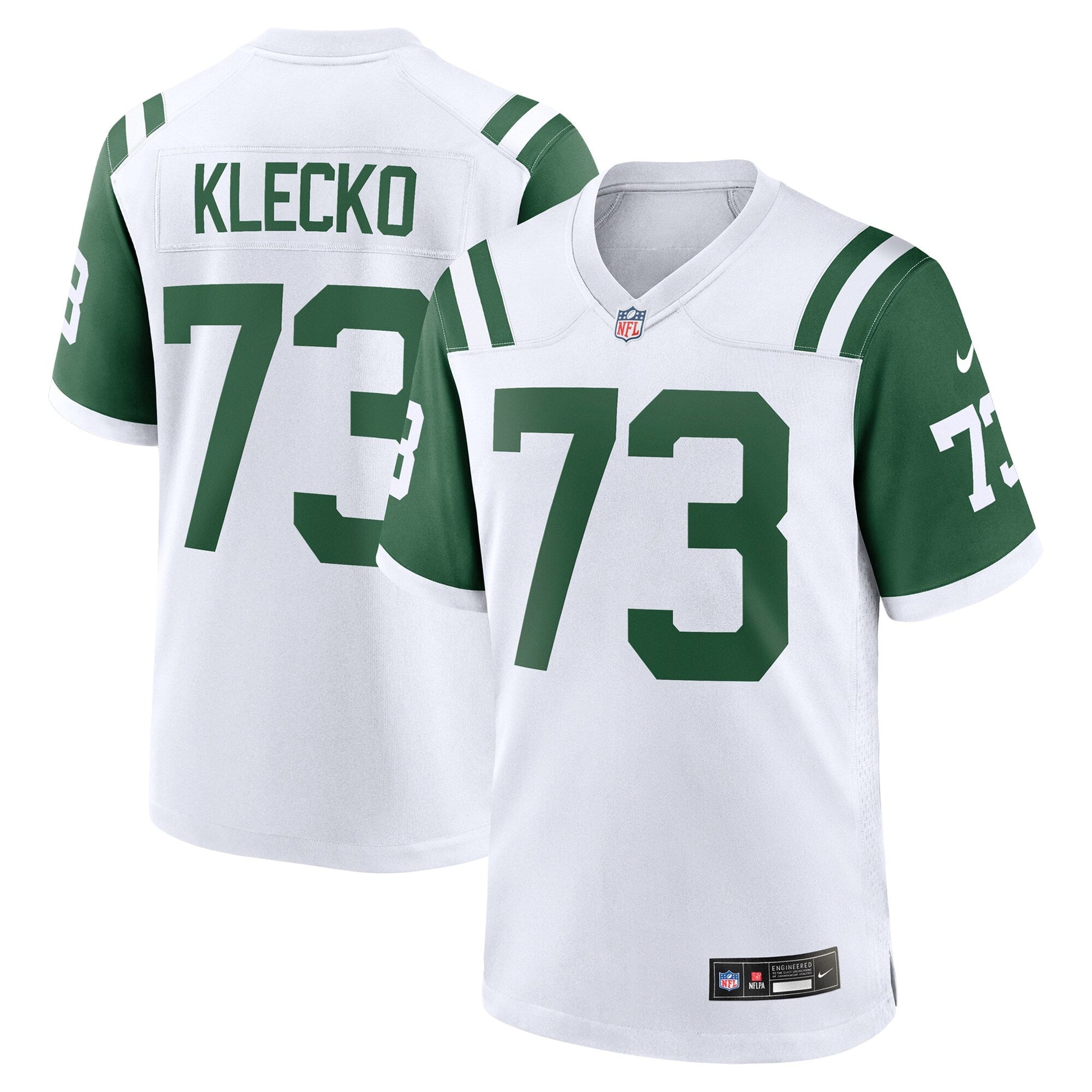 Joe Klecko New York Jets Classic Alternate Retired Game Jersey - White football jersey product view 1