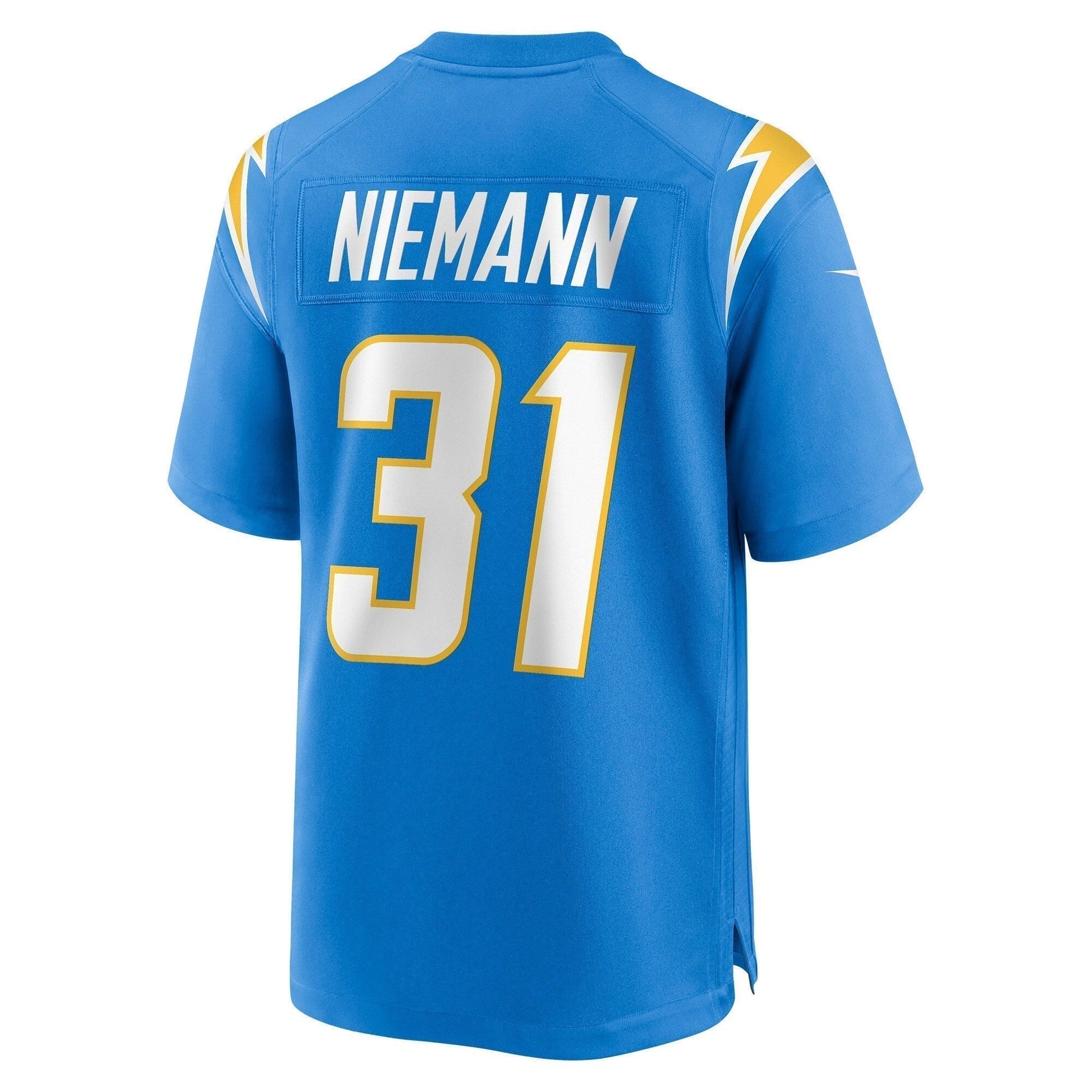 Nick Niemann Los Angeles Chargers Game Jersey - Powder Blue football jersey product view 3