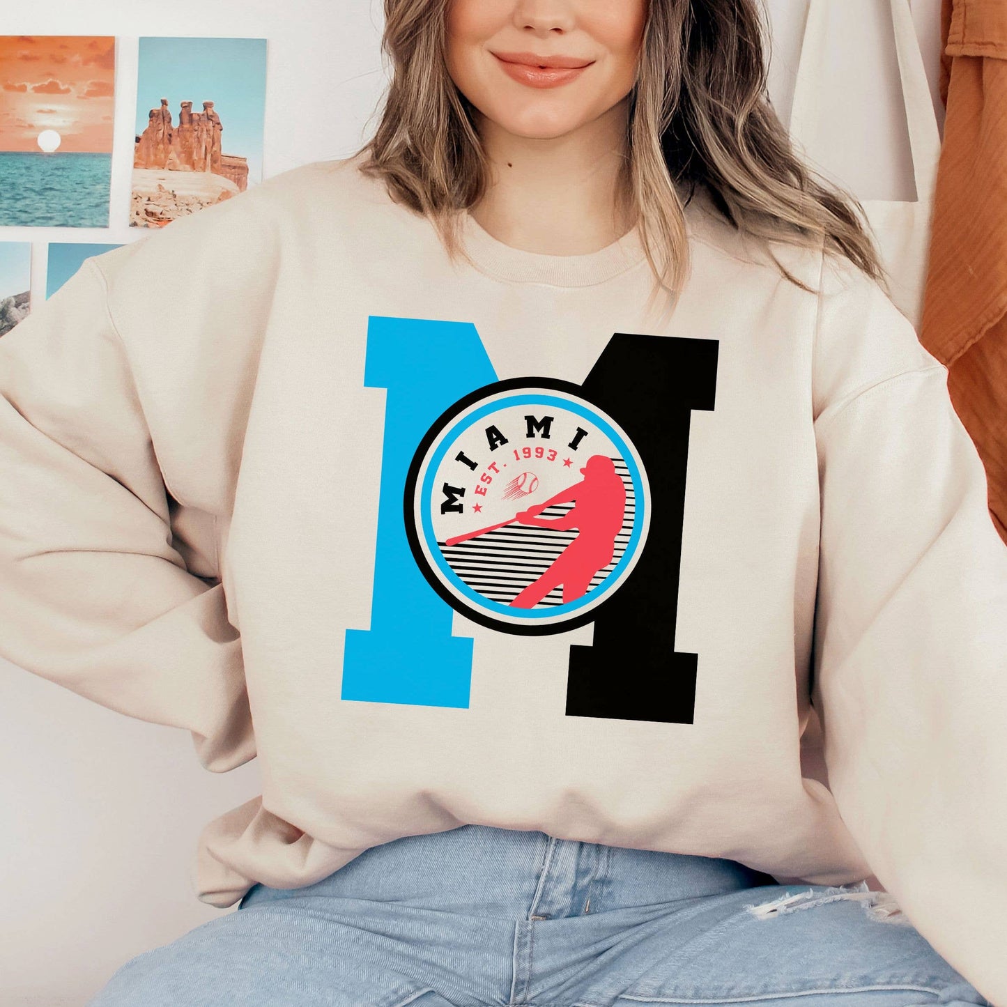 Miami Marlins Game Day Crewneck Sweatshirt Unisex T-shirt, Sweatshirt, Hoodie, Long Sleeve Tee - T-Shirt, Sweatshirt, Hoodie