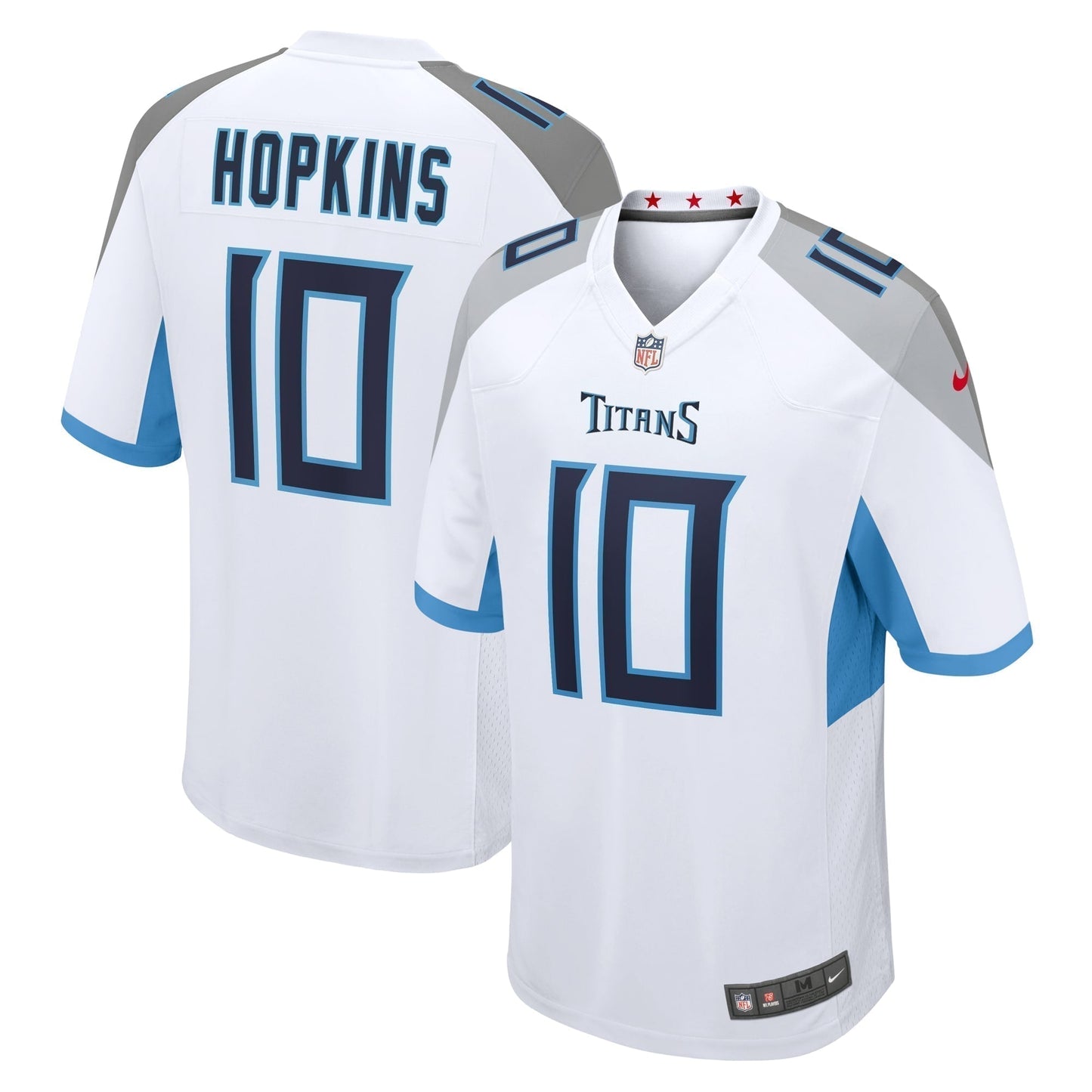 DeAndre Hopkins Tennessee Titans Game Jersey - White football jersey product view 1