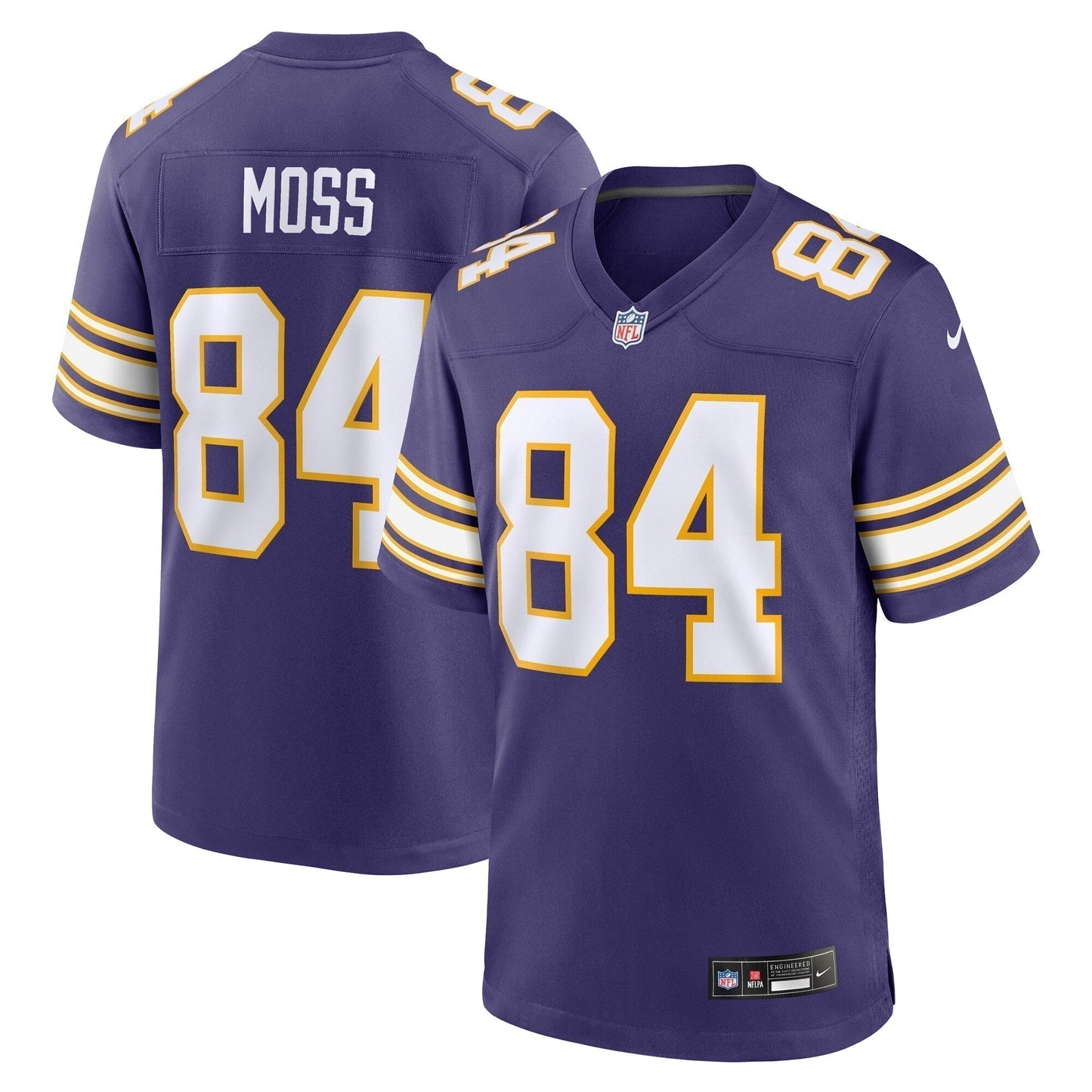 Randy Moss Minnesota Vikings Classic Retired Game Jersey - Purple football jersey product view 1