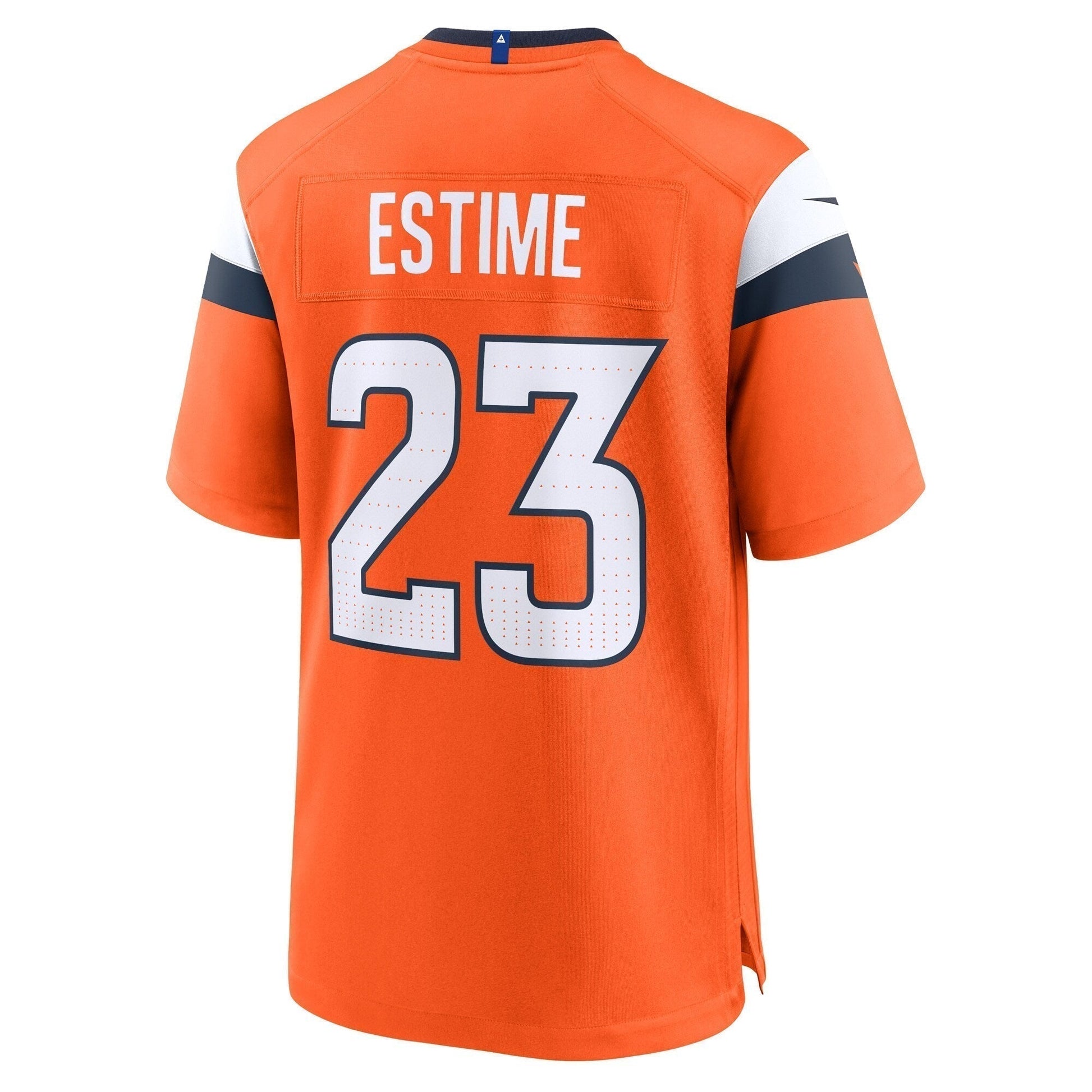 Audric Estime Denver Broncos Team Game Jersey - Orange football jersey product view 3