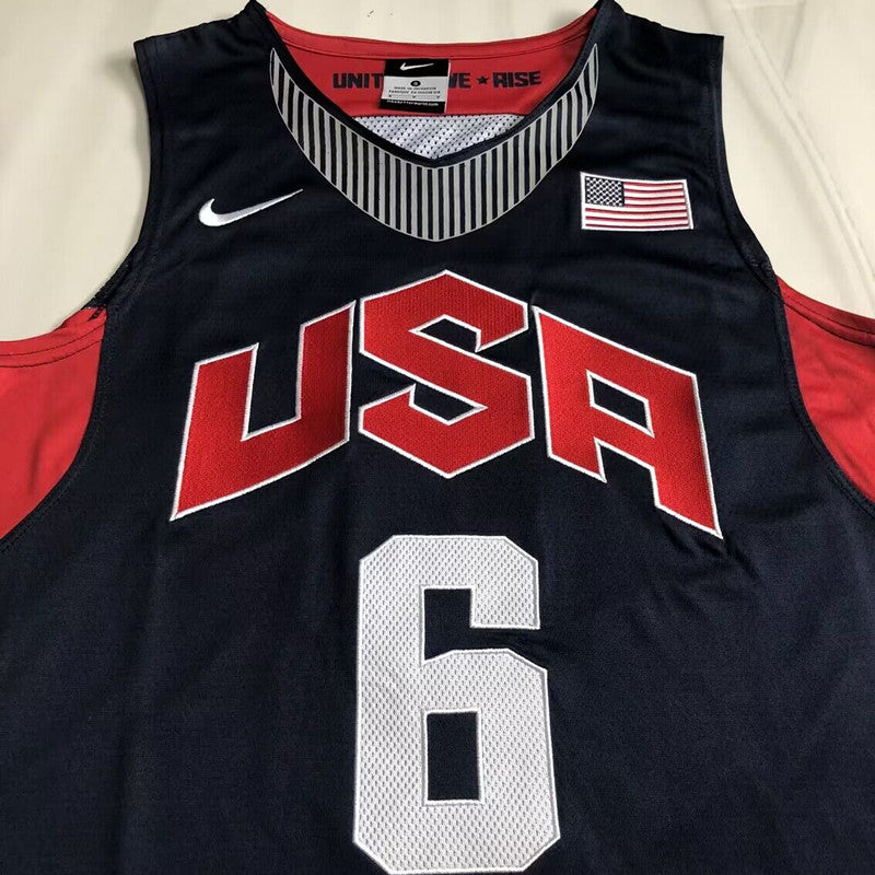 Dream Team James 6 Black MN basketball jersey product view 1