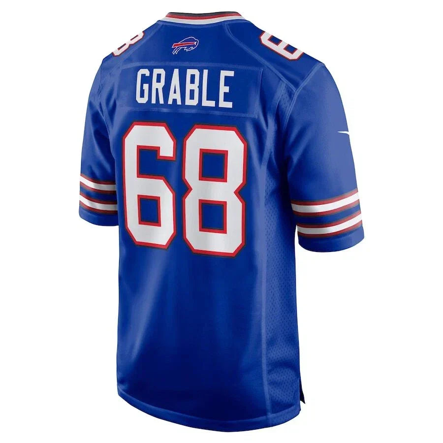 Buffalo Bills Tylan Grable #68 Men's Royal Blue Official NFL Game Jersey football jersey product view 2