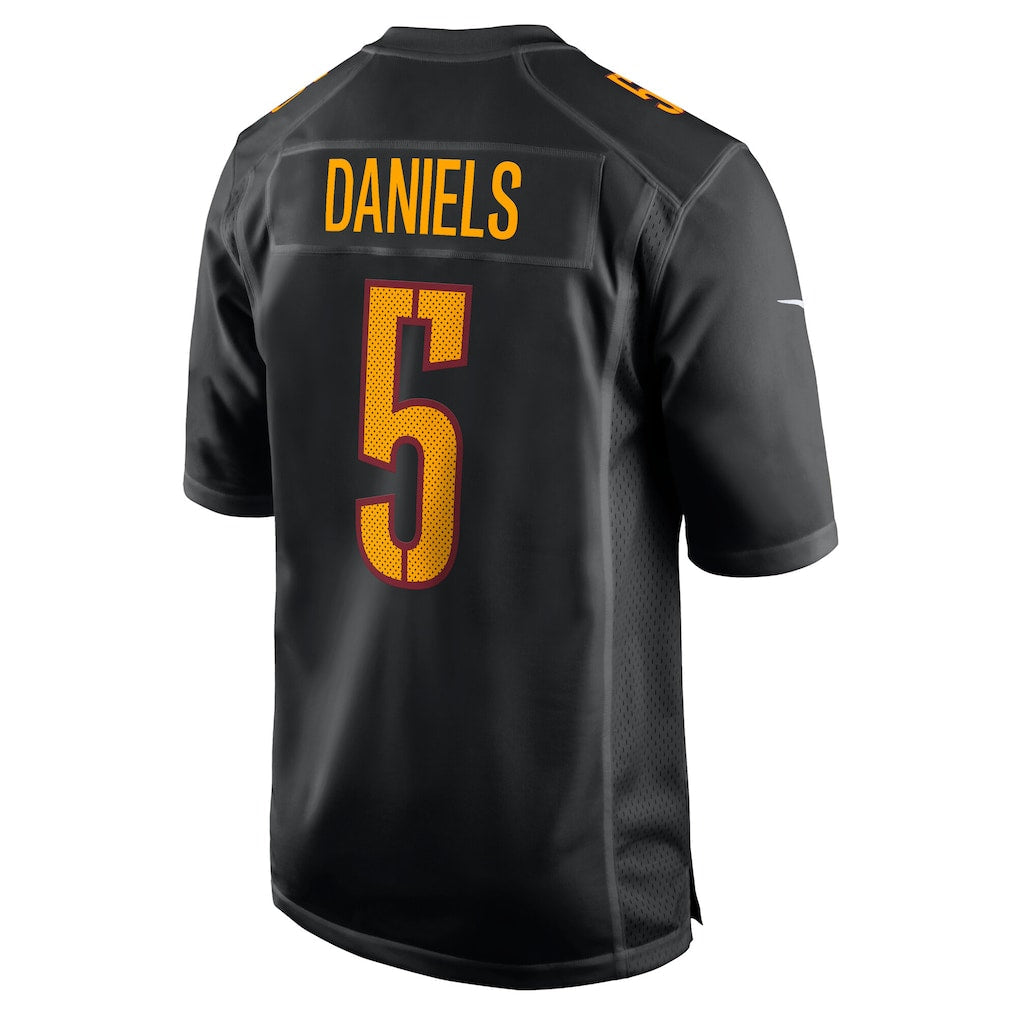 W.Commanders #5 Jayden Daniels Carbon Black Fashion Jersey football jersey product view 1