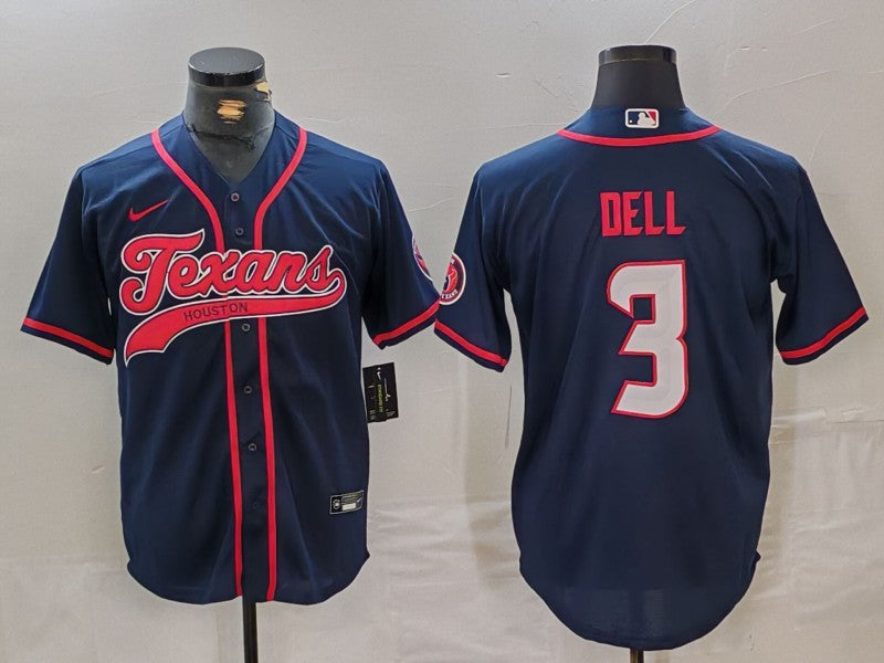 Men's Houston Texans Tank Dell Navy Player Jersey football jersey product view 1