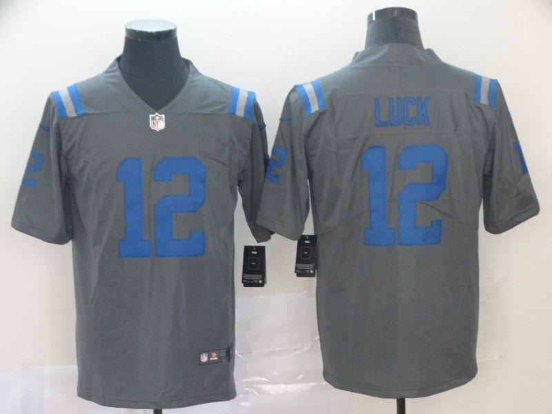 Men's Indianapolis Colts Andrew Luck Gray Game Jersey1 football jersey product view 1