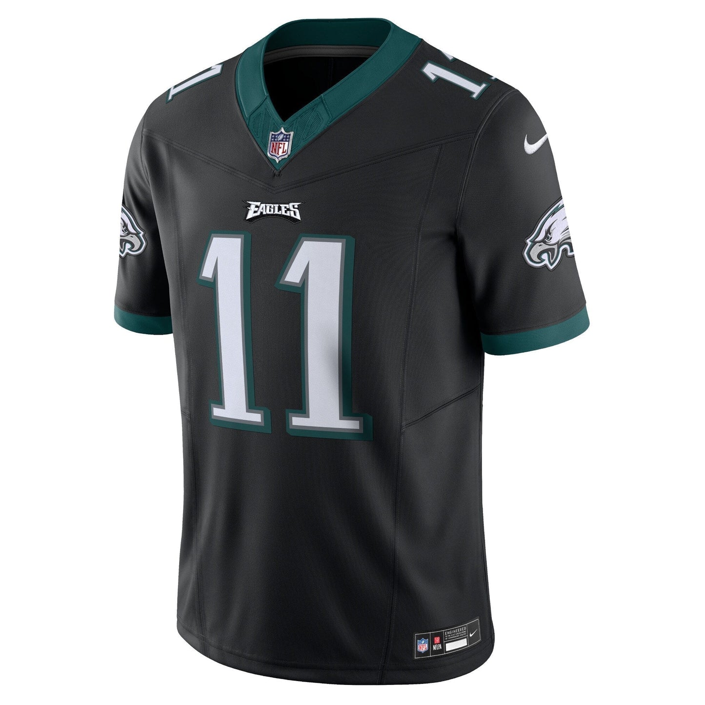 A.J. Brown Philadelphia Eagles Vapor F.U.S.E. Limited Jersey - Black football jersey product view 2