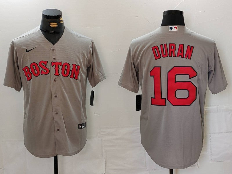 Men's Boston Red Sox Jarren Duran #16 Gray Away Limited Player Jersey baseball jersey product view 1