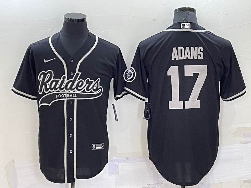 Men's Las Vegas Raiders Davante Adams Black Game Jersey Joint Edition football jersey product view 1