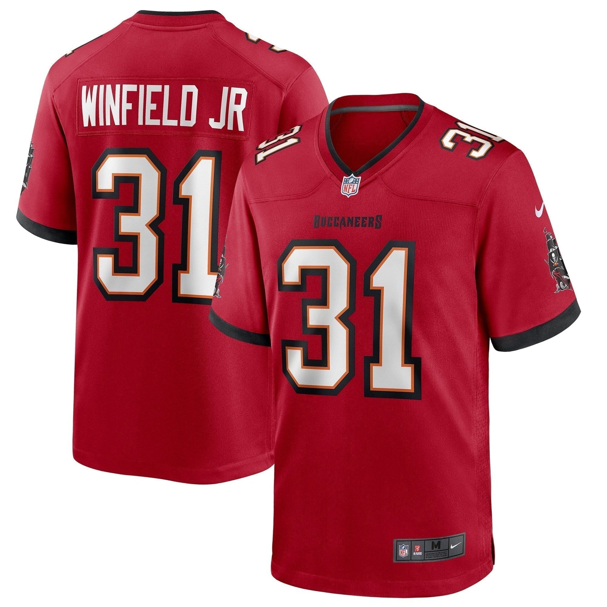 Antoine Winfield Jr. Tampa Bay Buccaneers Game Jersey - Red football jersey product view 1