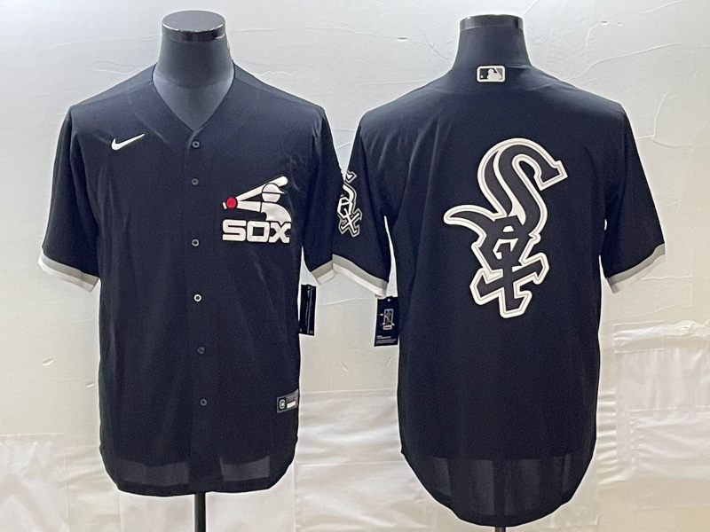 Men's Chicago White Sox Black Replica Team Jersey baseball jersey product view 1
