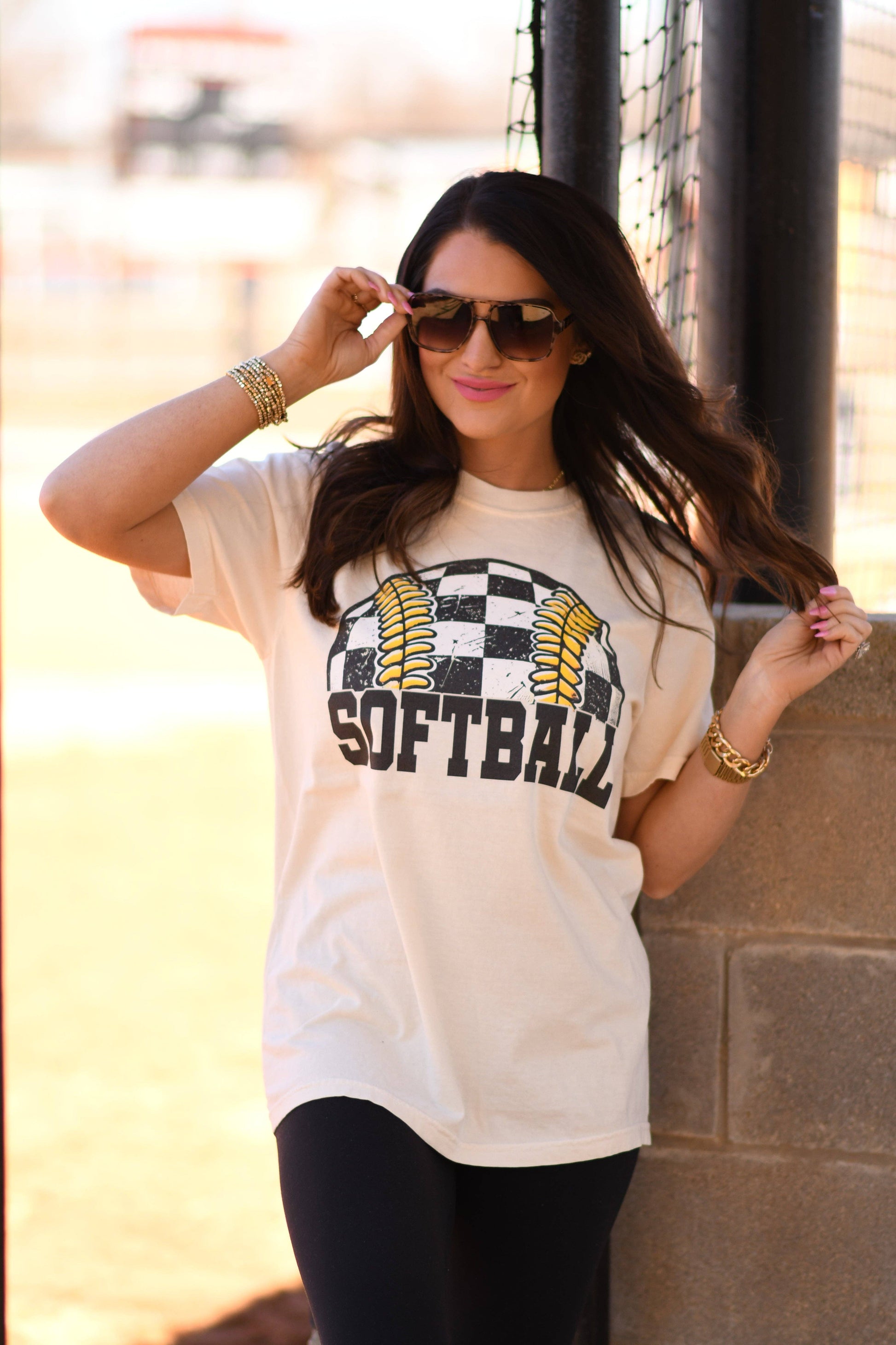 Checkered Softball Tee Unisex T-shirt, Sweatshirt, Hoodie, Long Sleeve Tee - T-Shirt, Sweatshirt, Hoodie