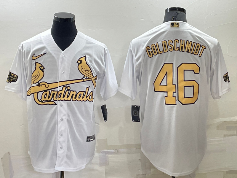 Men's St. Louis Cardinals Paul Goldschmidt #46 White Stitched Jersey baseball jersey product view 1
