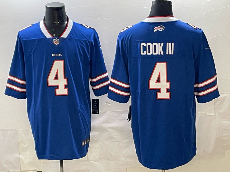 Men's Buffalo Bills James Cook III Royal Game Player Jersey football jersey product view 1