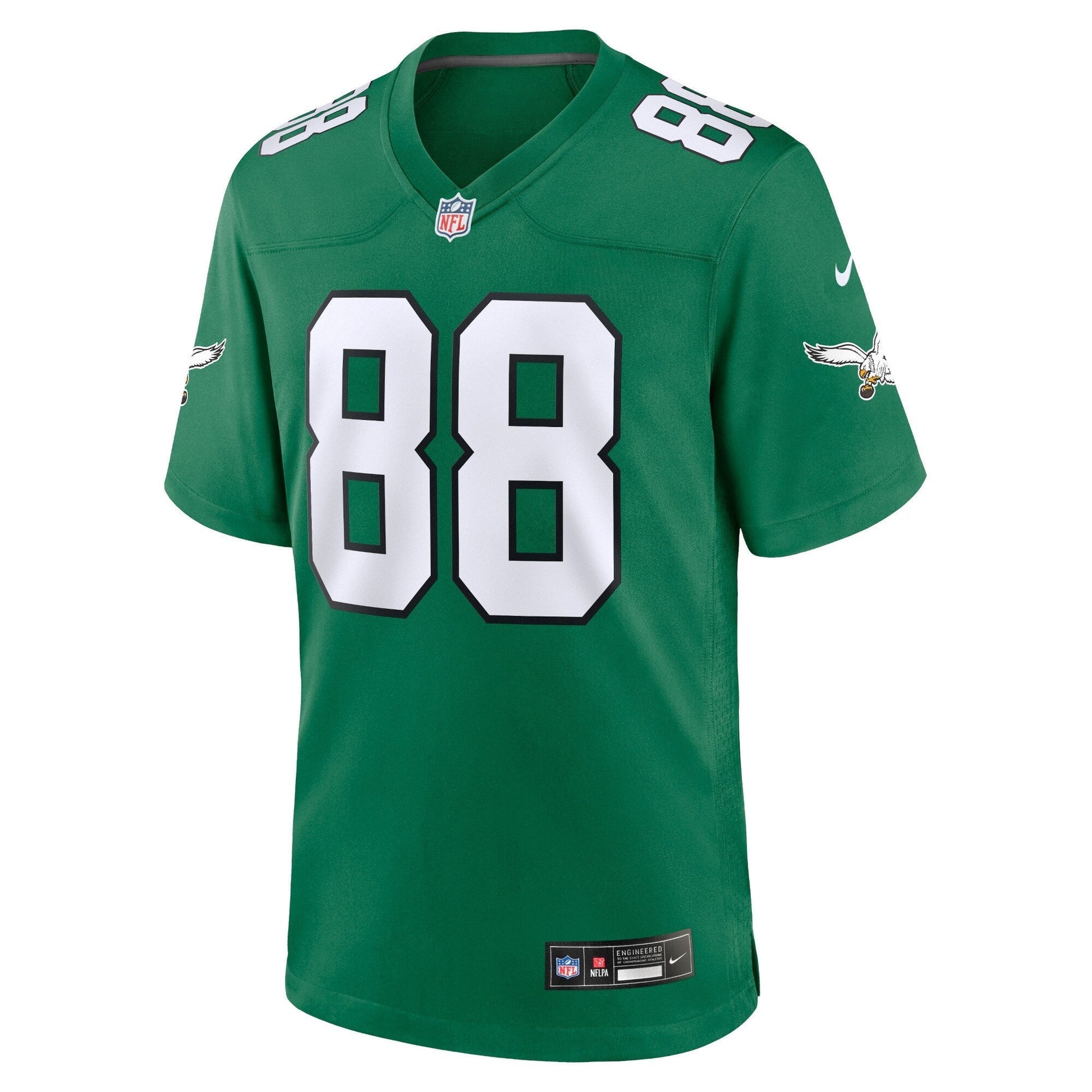 Dallas Goedert Philadelphia Eagles Alternate Game Jersey - Kelly Green football jersey product view 2