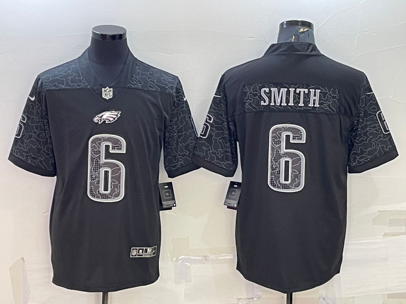 Men's Philadelphia Eagles DeVonta Smith Black RFLCTV Limited Jersey football jersey product view 1